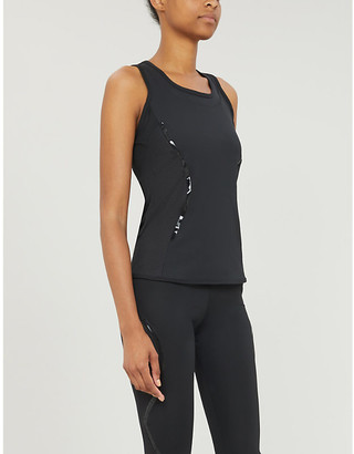 adidas by Stella McCartney Essentials logo-print stretch-jersey tank top adidas by Stella McCartney Essentials logo-print stretch-jersey tank top