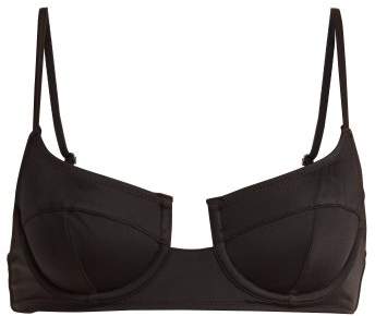 X Re/done The Hollywood Underwired Bikini Top - Womens - Black