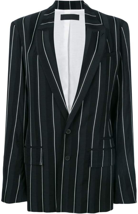 striped oversized blazer