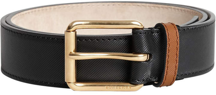 Two-tone Trench Leather Belt
