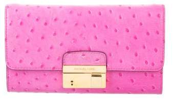 Michael Kors Embossed Gia Clutch - PINK - STYLE