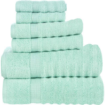 Wayfair Artis 6-Piece Stripe Egyptian-Quality Cotton Towel Set