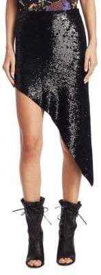Notrea Asymmetric Sequin Skirt