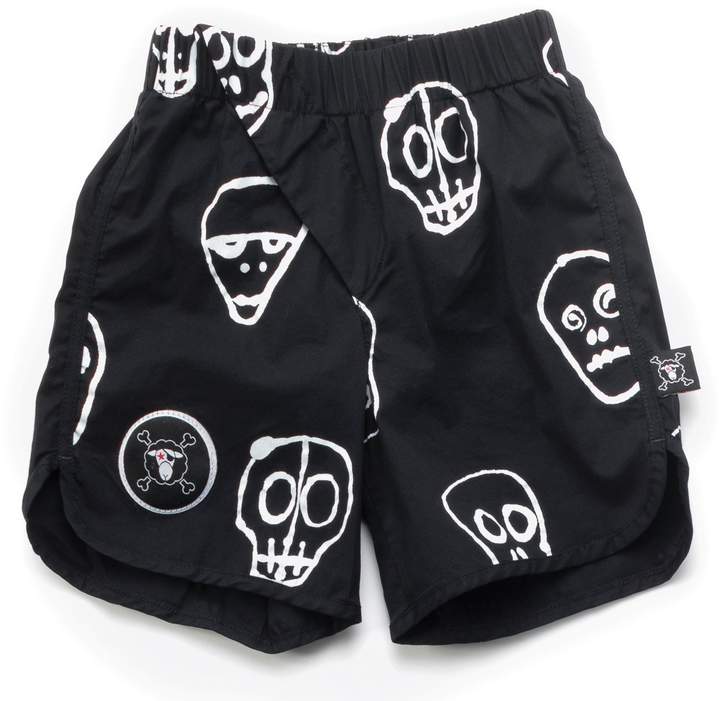 Boy's Skull Mask Surf Shorts