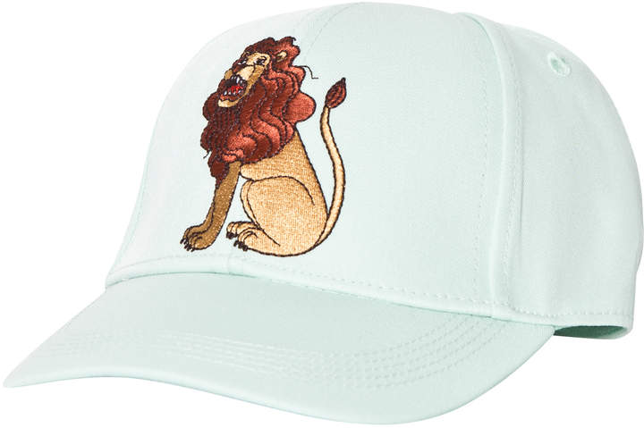 Light Green Lion Embroidered Cap