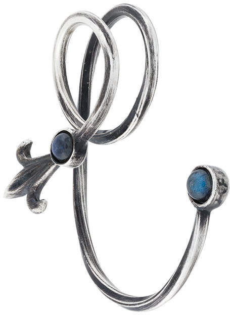 Midgard Paris Versilberte 'Ether' Ear Cuffs mit Labradoriten