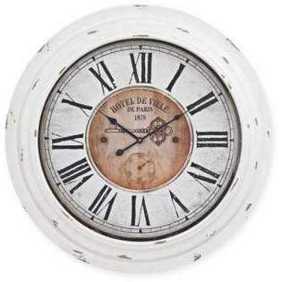 Sterling Industries Theodore Wall Clock in Antique White