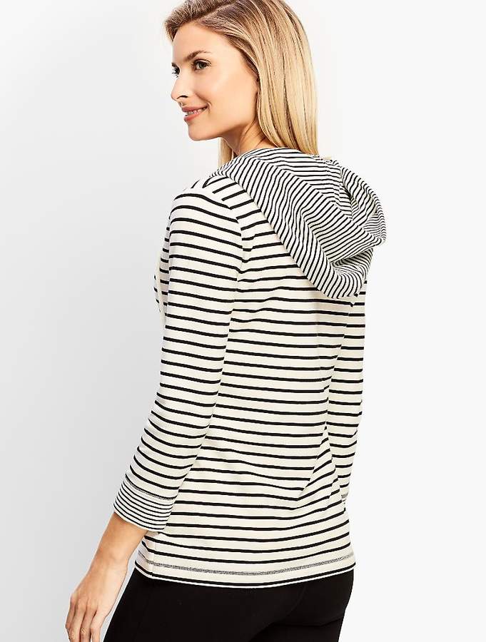 Bloom Stripe French Terry Hoodie