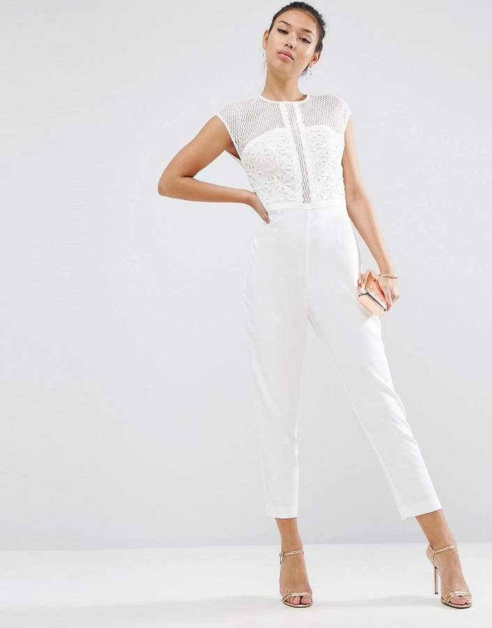 Premium Jumpsuit With Embroidered Panels