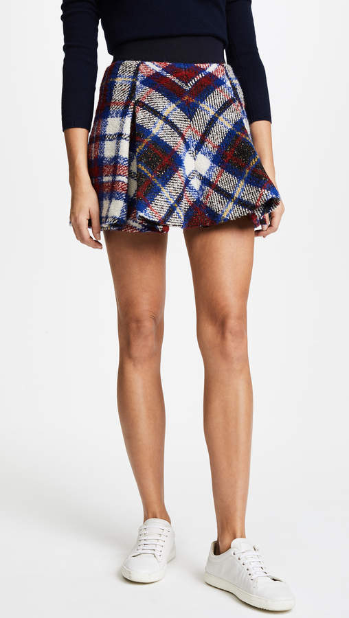 Tartan Box Pleated Skirt