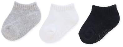3-Pack Ankle Socks in Black/Grey/White