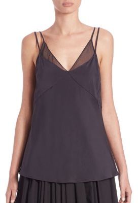 Silk Sheer-Trimmed Camisole