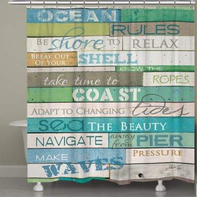 Laural Home® Ocean Rules Shower Curtain