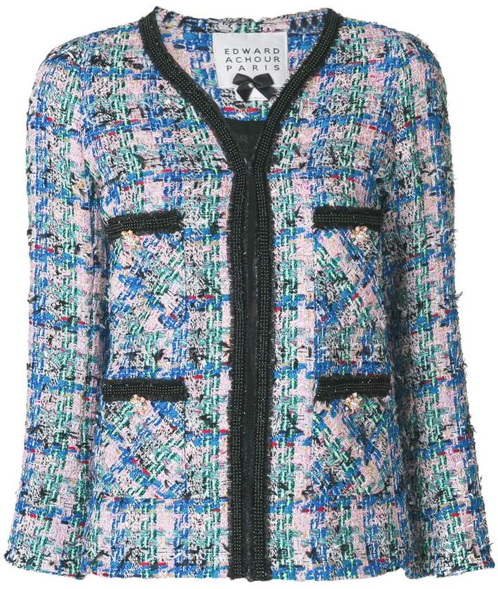 Edward Achour Paris Klassische Tweed-Jacke