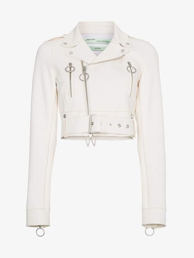 Leather biker jacket