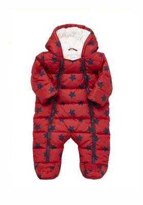 Star Print Quilted Shower Resistant Pramsuit