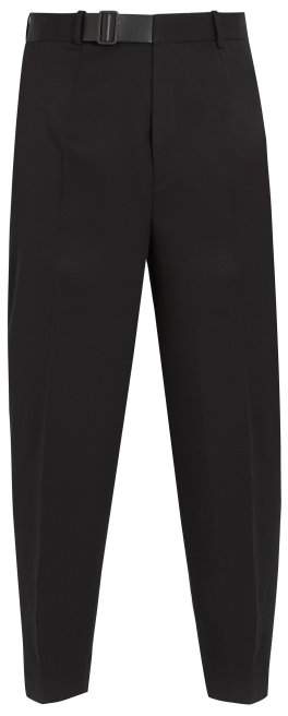 Pier S.15 belt-detail cropped wool trousers