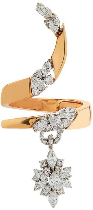 Yeprem Diamond Charm Wrap Ring