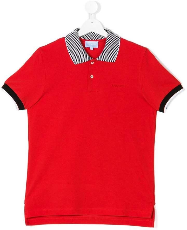 Lanvin Enfant contrasting collar polo shirt