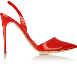Stella McCartney sold out Faux patent-leather slingback pumps