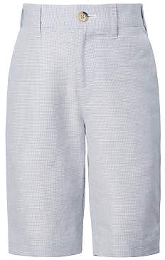 John Lewis Heirloom Collection Boys' Linen Blend Puppytooth Shorts, Grey/White