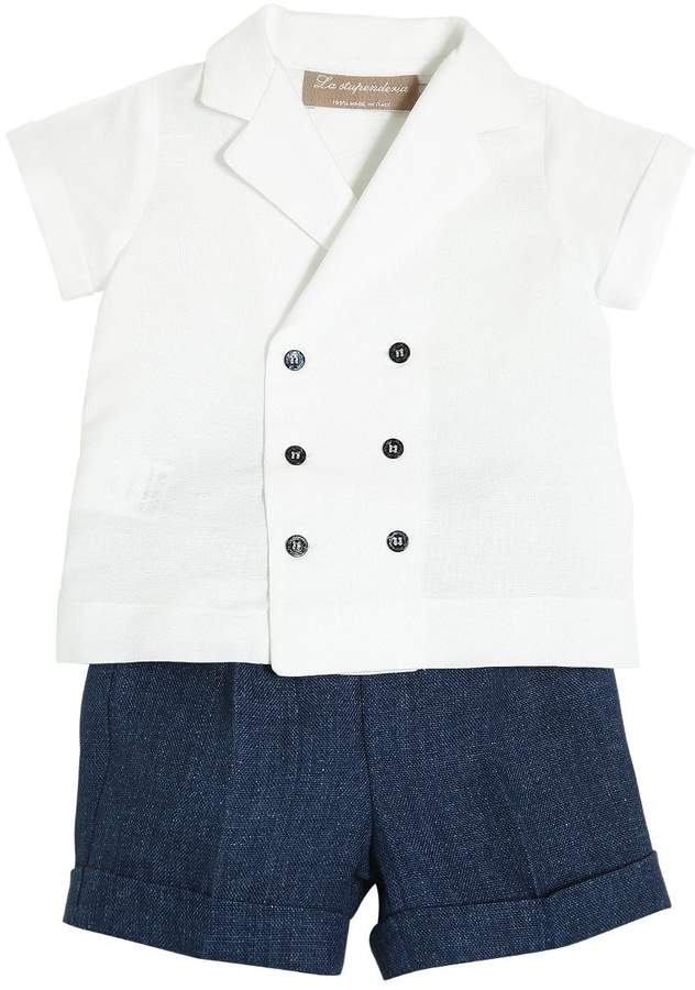 Cotton & Linen Blend Shirt & Shorts