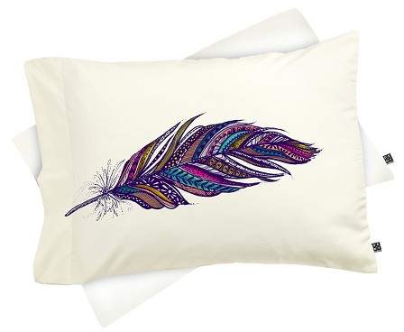 Stephanie Corfee Festival Feathers Pillow Sham Standard Purple