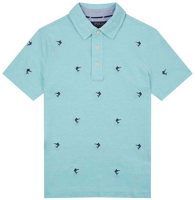 Embroidered Short Sleeve Polo Shirt