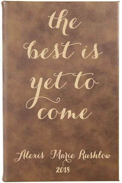 Rustic & Black 'The Best is Yet to Come' Personalized Journal