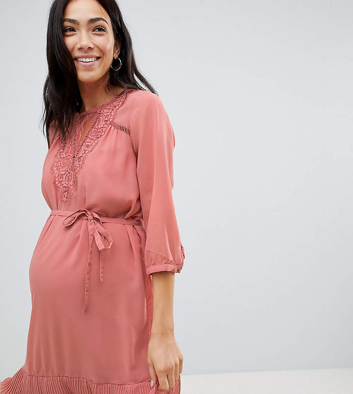 Mama.licious Mamalicious Ruffle Hem Occasion Dress