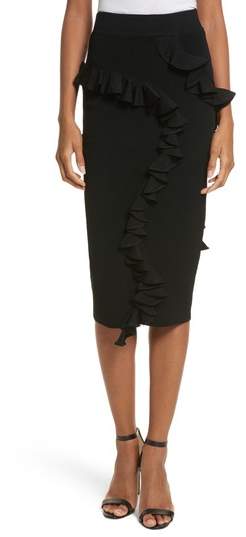 Abstract Ruffle Skirt