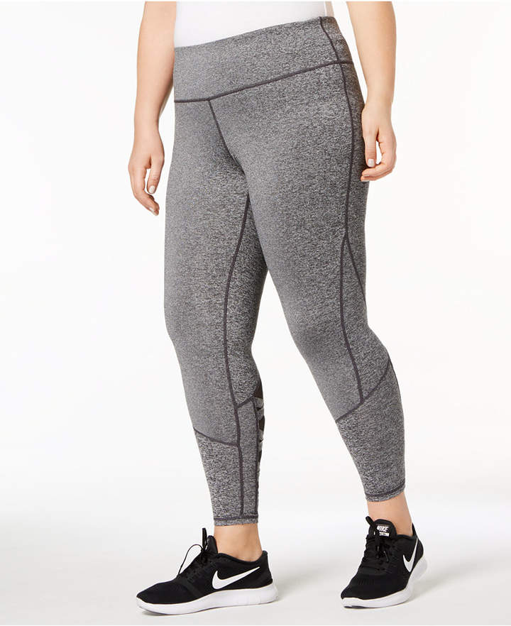 Ideology Plus Size Mesh-Inset Leggings, Created for Macy's