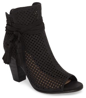 Kamey Perforated Open Toe Bootie