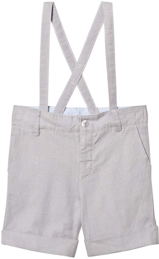 Grey Linen Shorts