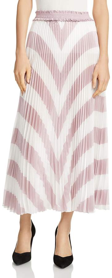 Joro Pleated Striped Skirt