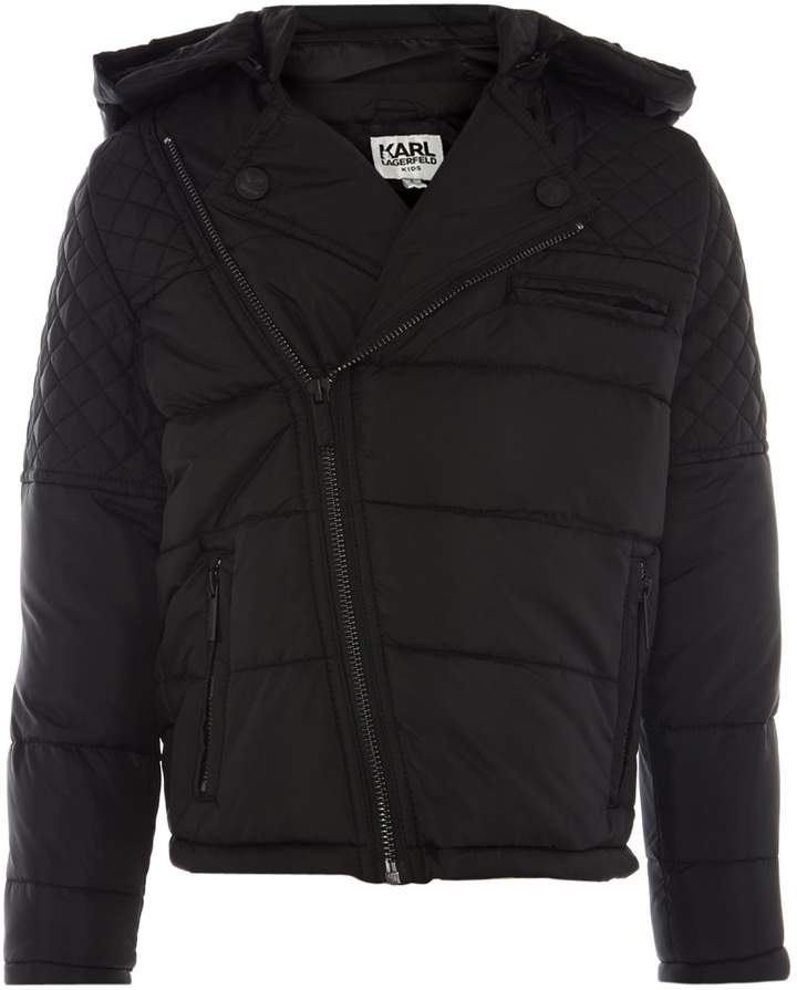 Boys Padded Jacket With Removable Hood