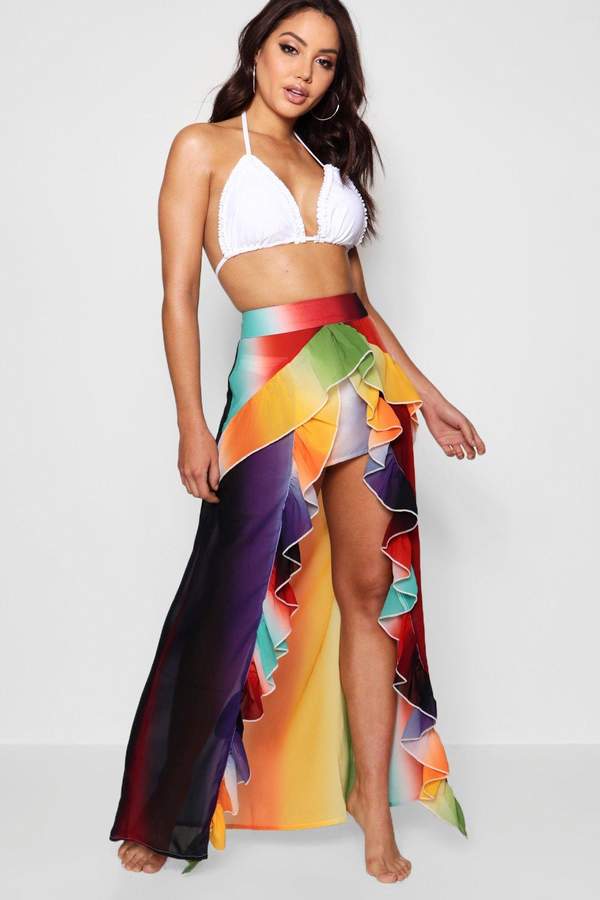 Kitty Rainbow Beach Maxi Skirt