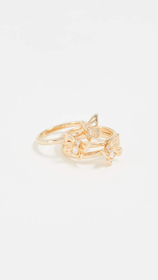 Social Butterfly Stackable Ring Set