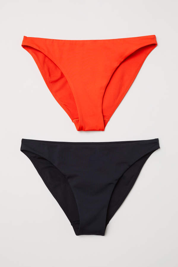 2-pack Bikini Briefs - Bright red/black - Women