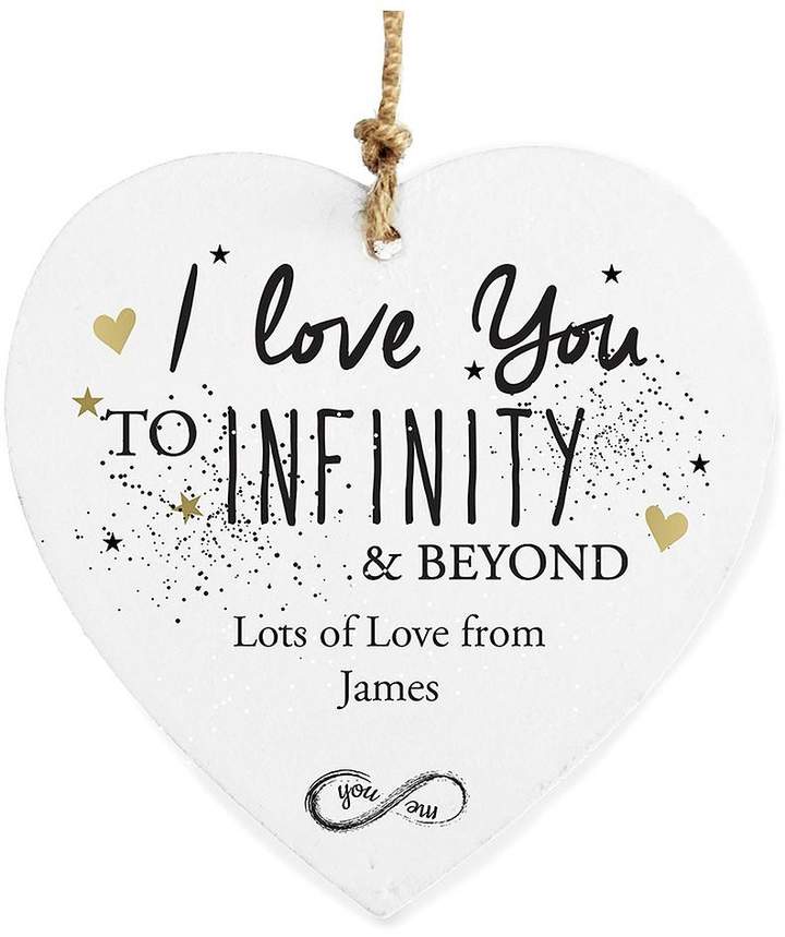 Personalised To Infinity & Beyond Hanging Heart