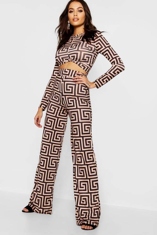 Bold Geo Print Tailored Co-Ord Trousers