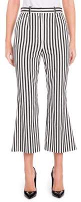 Striped Crop Flare Pants
