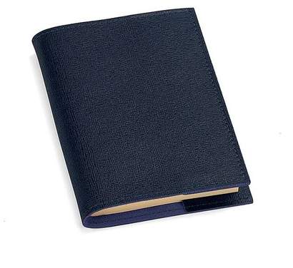 Saffiano Refillable Pocket Notebook In Navy Saffiano
