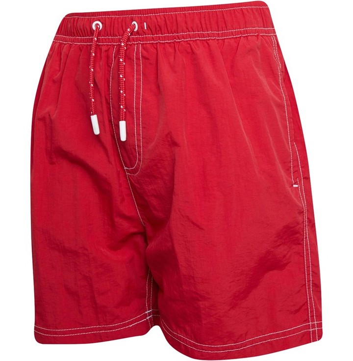 Boys Plain Taslan Swim Shorts Red