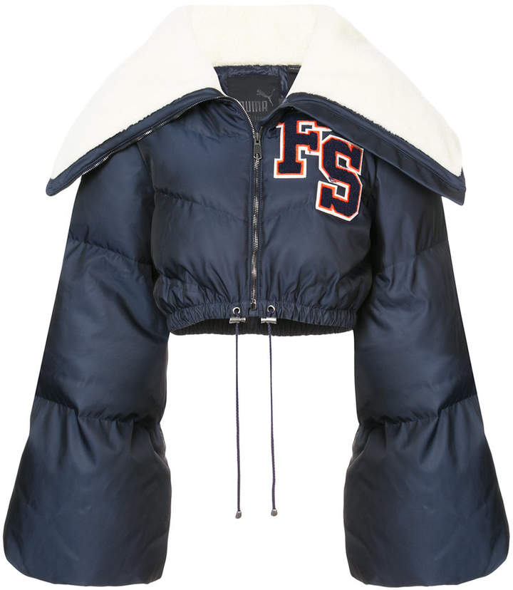 Wattierte Cropped-Jacke