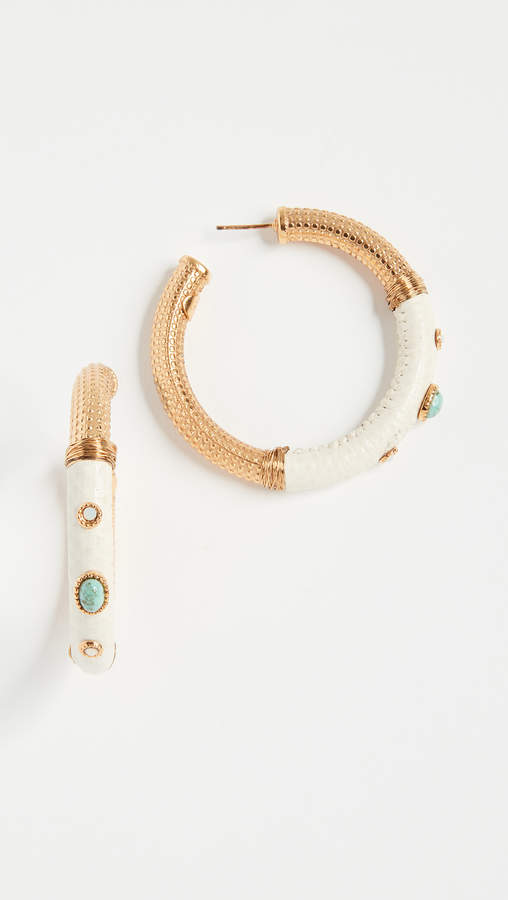 GAS Bijoux Porto Cabochons Hoop Earrings