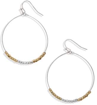 Canvas Jewelry Beaded Hoop Earrings