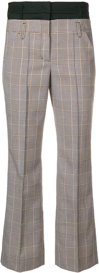 Dorothee cropped check trousers