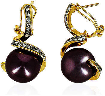Fashionvictime Ohrringe Ohrringe Damen - Vergoldet Modeschmuck - Zirkonia, Perlen