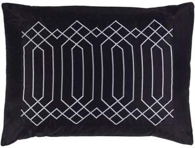 Acca Geometric King Pillow Sham in Black